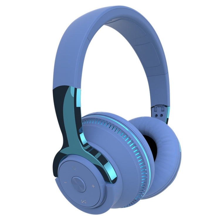 H2 Colorful Luminous Subwoofer Folding Retractable Card Wireless Bluetooth Headset, Black, Blue��...