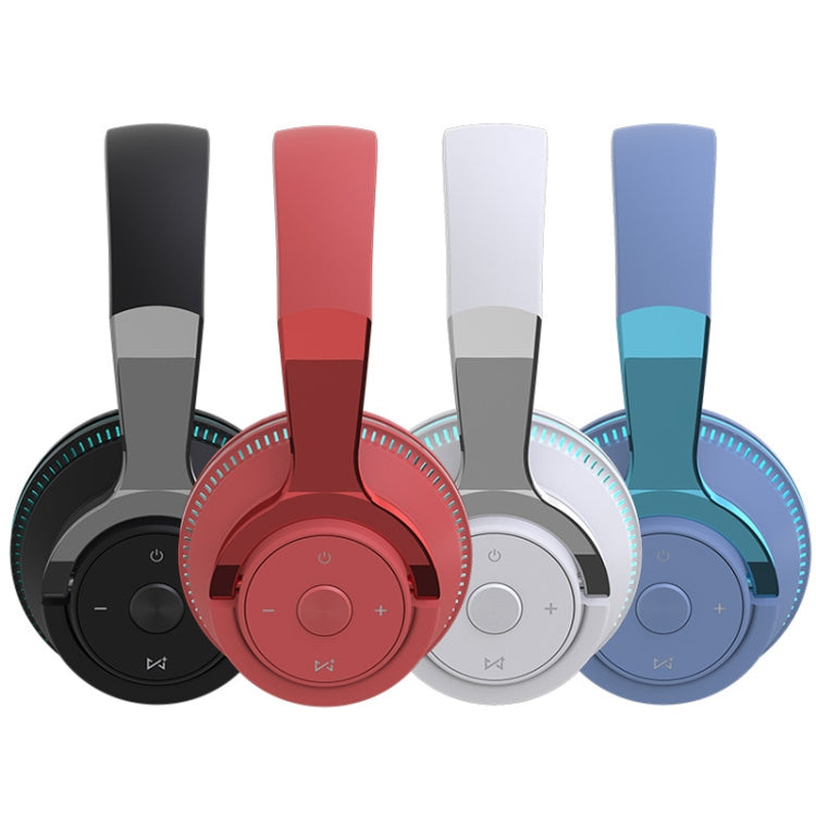 H2 Colorful Luminous Subwoofer Folding Retractable Card Wireless Bluetooth Headset, Black, Blue��...