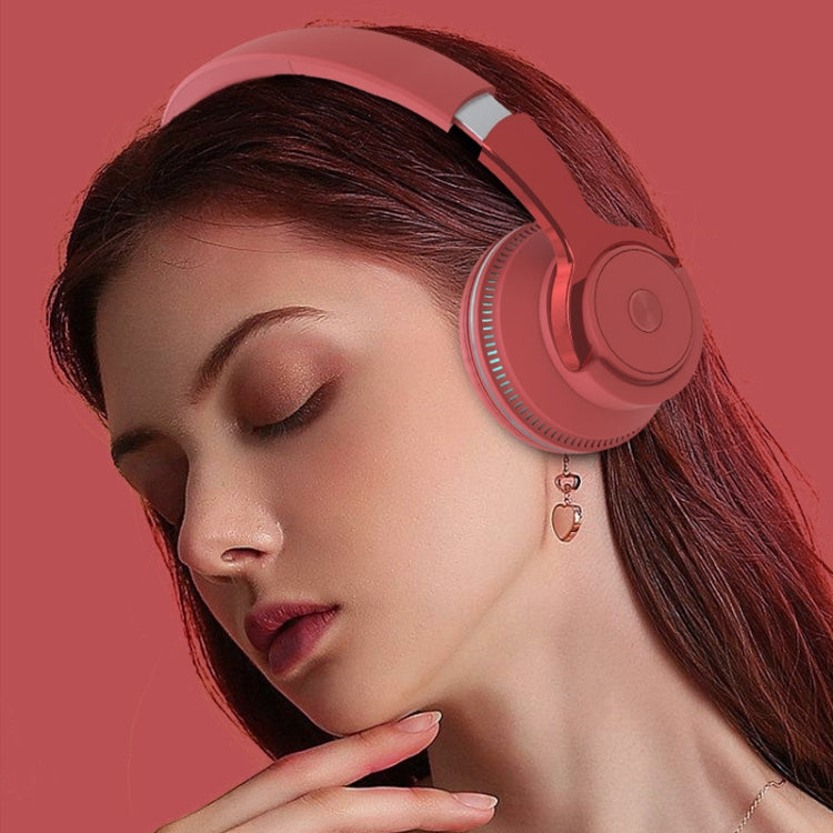H2 Colorful Luminous Subwoofer Folding Retractable Card Wireless Bluetooth Headset, Black, Blue��...