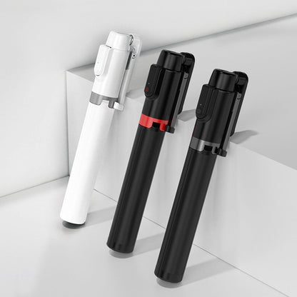 Desktop Multi-Function Live 1.3m Tripod Portable Integrated Bluetooth Selfie Rod, Black Red, Blac...