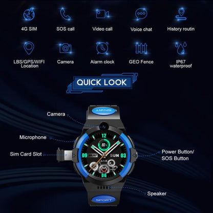 LT32 European Edition 4G Waterproof Touch Video Photograph GPS Children Phone Smart Watch, Black�...