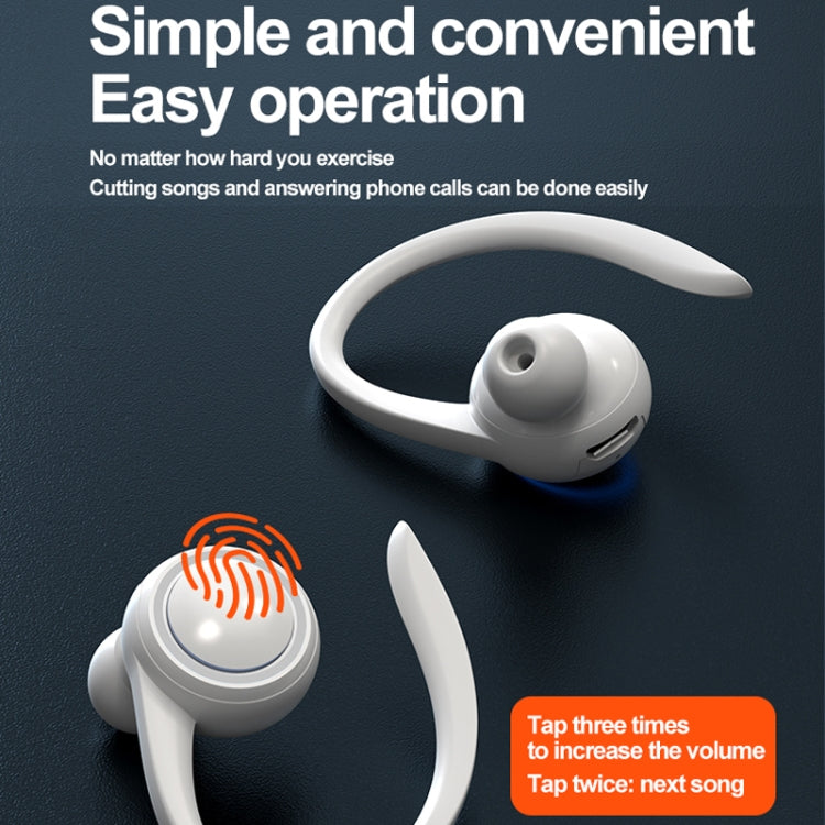A1S Bluetooth Earphone Hanging Ear Incorporation True Sound Sports Single Ear Headset, A1S Black�...