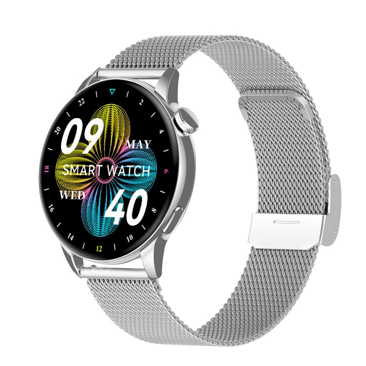 HD1 1.3 Inch AMOLED Screen Smart Watch with NFC Function, Gold Steel+Silicone Strap��������������...