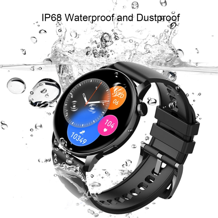 HD1 1.3 Inch AMOLED Screen Smart Watch with NFC Function, Gold Steel+Silicone Strap��������������...