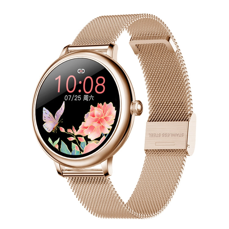 LOANIY CF80 1.08 Inch Heart Rate Monitoring Smart Bluetooth Watch, Gold Steel, Black Steel�������...