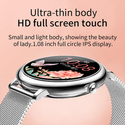 LOANIY CF80 1.08 Inch Heart Rate Monitoring Smart Bluetooth Watch, Gold Steel, Black Steel�������...