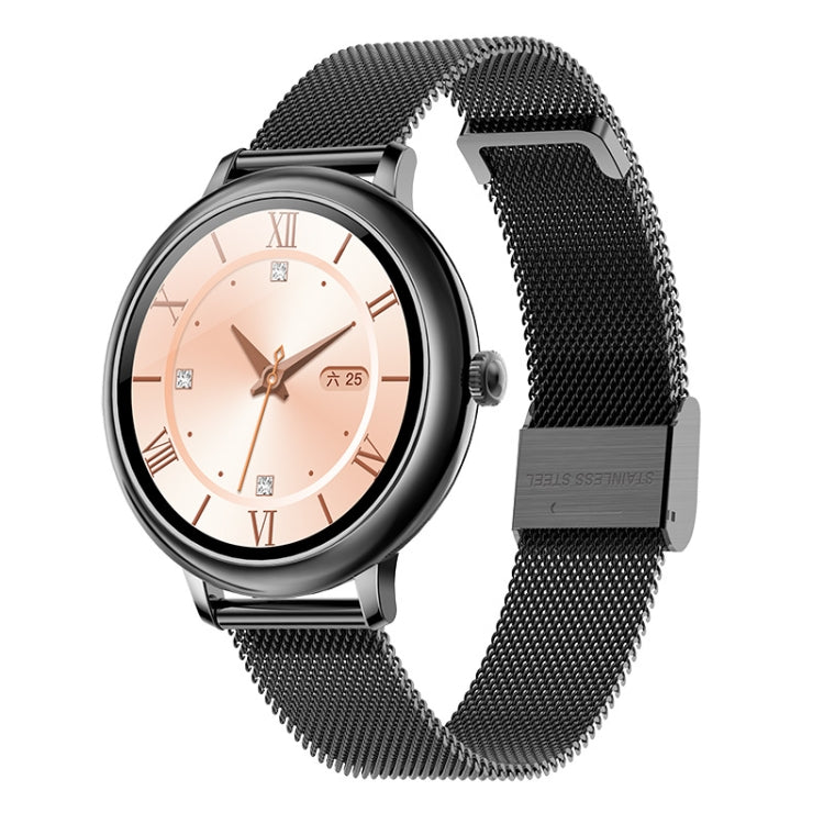 LOANIY CF80 1.08 Inch Heart Rate Monitoring Smart Bluetooth Watch, Gold Steel, Black Steel�������...