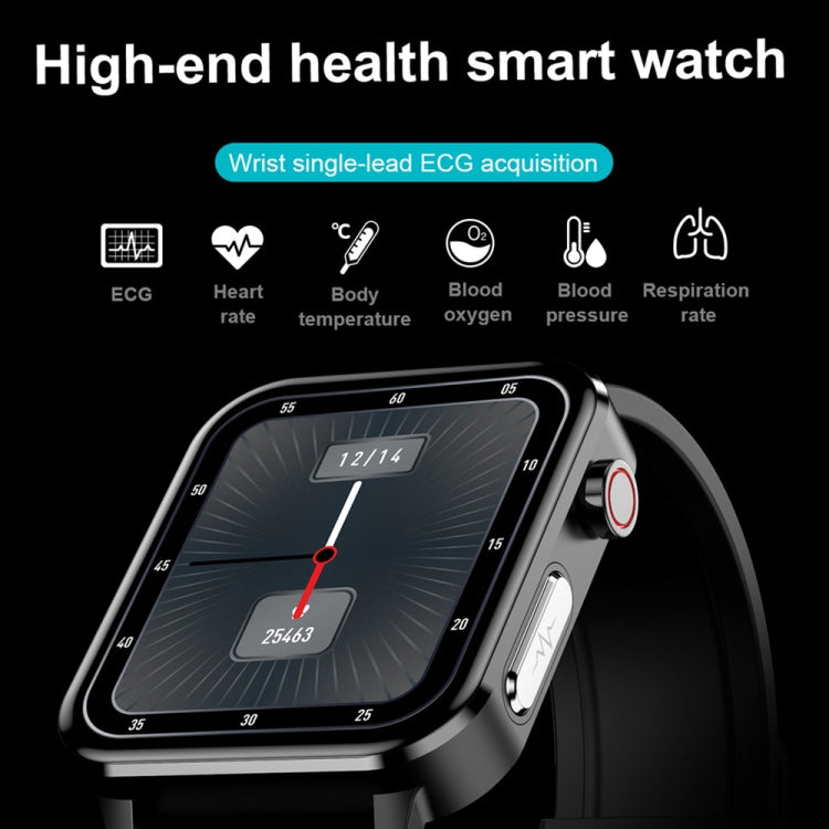 LOANIY E86 1.7 Inch Heart Rate Monitoring Smart Bluetooth Watch, Blue, Black, Red, Black Leather�...