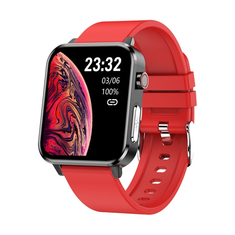 LOANIY E86 1.7 Inch Heart Rate Monitoring Smart Bluetooth Watch, Blue, Black, Red, Black Leather�...