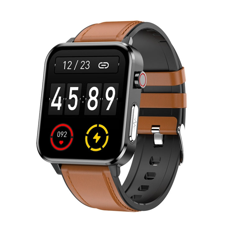 LOANIY E86 1.7 Inch Heart Rate Monitoring Smart Bluetooth Watch, Blue, Black, Red, Black Leather�...