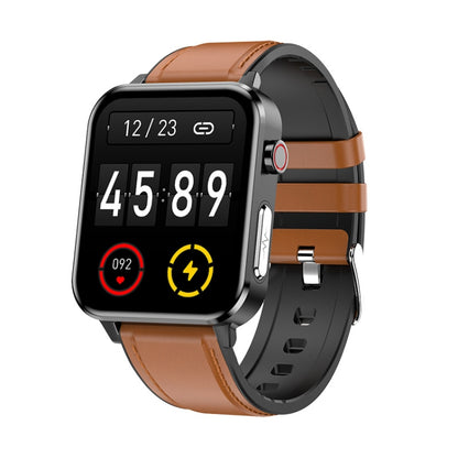 LOANIY E86 1.7 Inch Heart Rate Monitoring Smart Bluetooth Watch, Blue, Black, Red, Black Leather�...