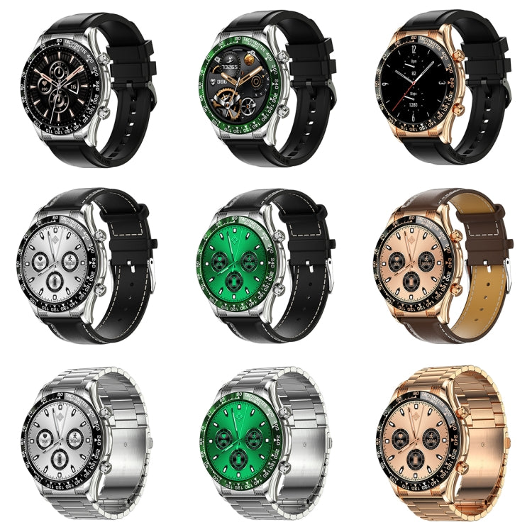 LOANIY E18 Pro Smart Bluetooth Calling Watch with NFC Function, Black Silicone, Green Silicone���...