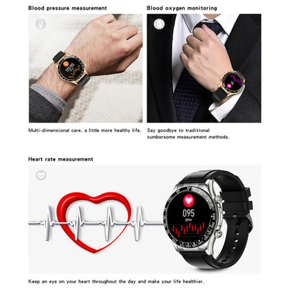 LOANIY E18 Pro Smart Bluetooth Calling Watch with NFC Function, Black Silicone, Green Silicone���...