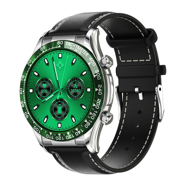 LOANIY E18 Pro Smart Bluetooth Calling Watch with NFC Function, Black Silicone, Green Silicone���...
