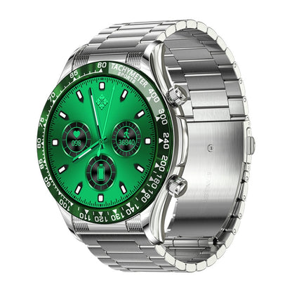 LOANIY E18 Pro Smart Bluetooth Calling Watch with NFC Function, Black Silicone, Green Silicone���...