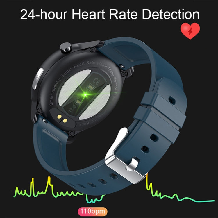 LOANIY E80 1.3 Inch Heart Rate Detection Smart Watch, Black Silicone, Blue Silicone, Red Silicone...