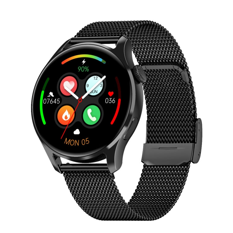 HD3 1.32 Inch Heart Rate Monitoring Smart Watch with Payment Function, Black Steel, Silver Steel�...