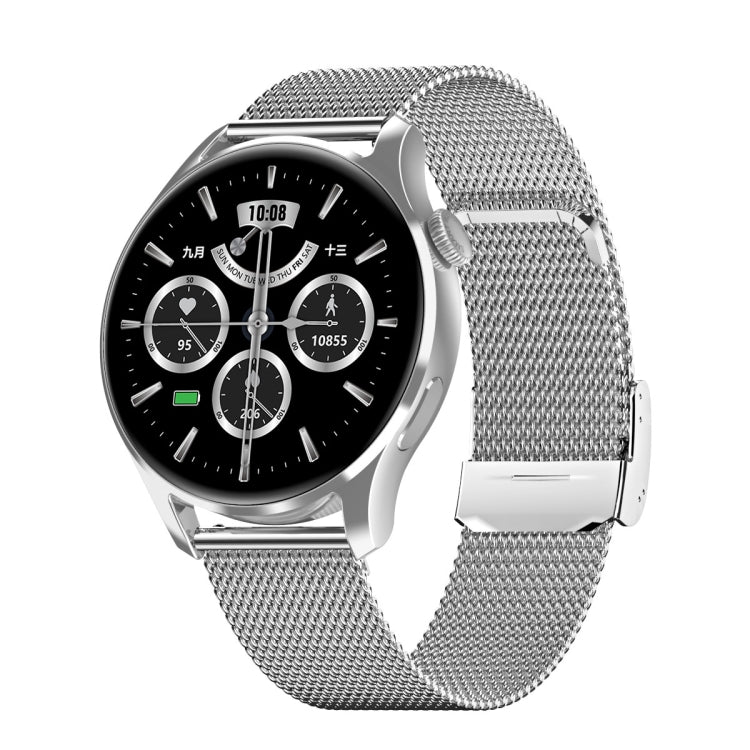 HD3 1.32 Inch Heart Rate Monitoring Smart Watch with Payment Function, Black Steel, Silver Steel�...