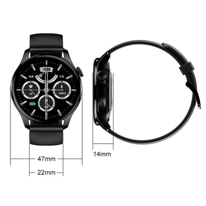 HD3 1.32 Inch Heart Rate Monitoring Smart Watch with Payment Function, Black Steel, Silver Steel�...
