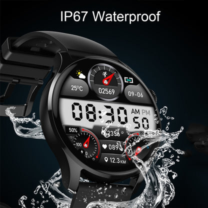 HD3 1.32 Inch Heart Rate Monitoring Smart Watch with Payment Function, Black Steel, Silver Steel�...