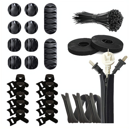 Desktop Data Cable Organizer Storage Winder Combination Set, 119 In 1, Zipper:126 In 1�����������...