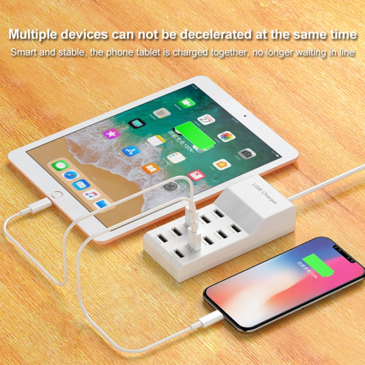 USB Multi-port Charger Mobile Phone Fast Charging Universal Fast Adapter, 10 Interface US Plug���...