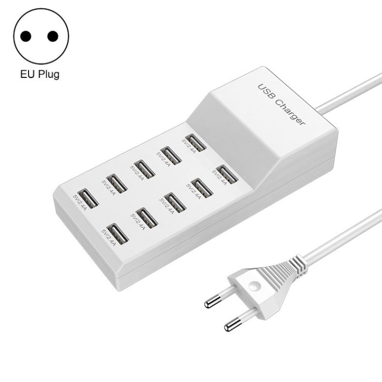 USB Multi-port Charger Mobile Phone Fast Charging Universal Fast Adapter, 10 Interface US Plug���...