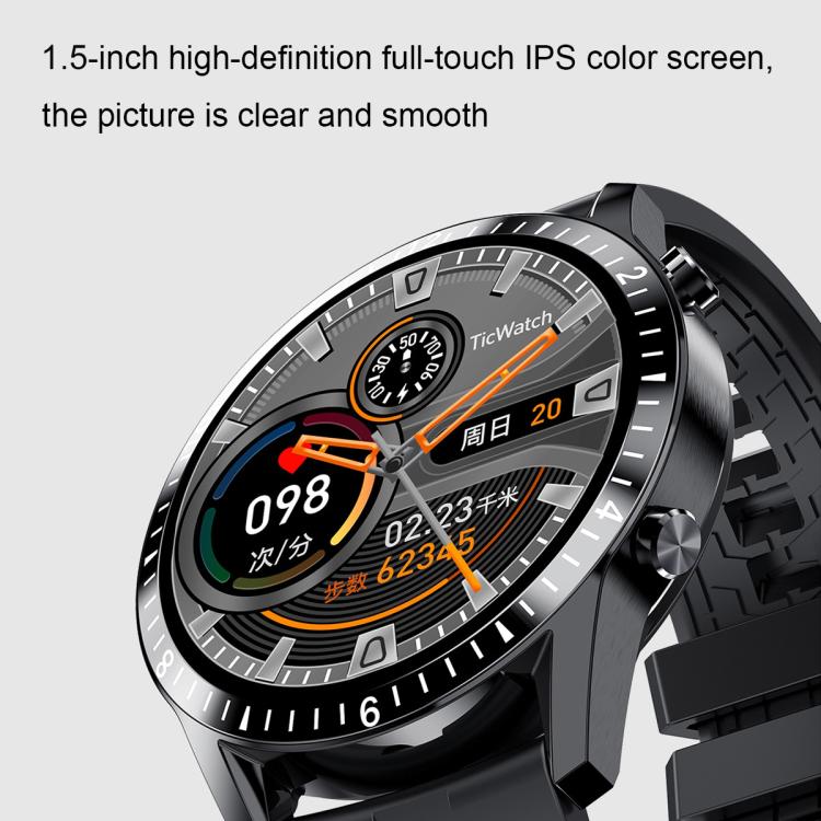 I9 1.5 Inch Heart Rate/Blood Pressure/Blood Oxygen Monitoring Watch, Color: Silver Steel, Black, ...