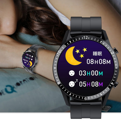 I9 1.5 Inch Heart Rate/Blood Pressure/Blood Oxygen Monitoring Watch, Color: Silver Steel, Black, ...