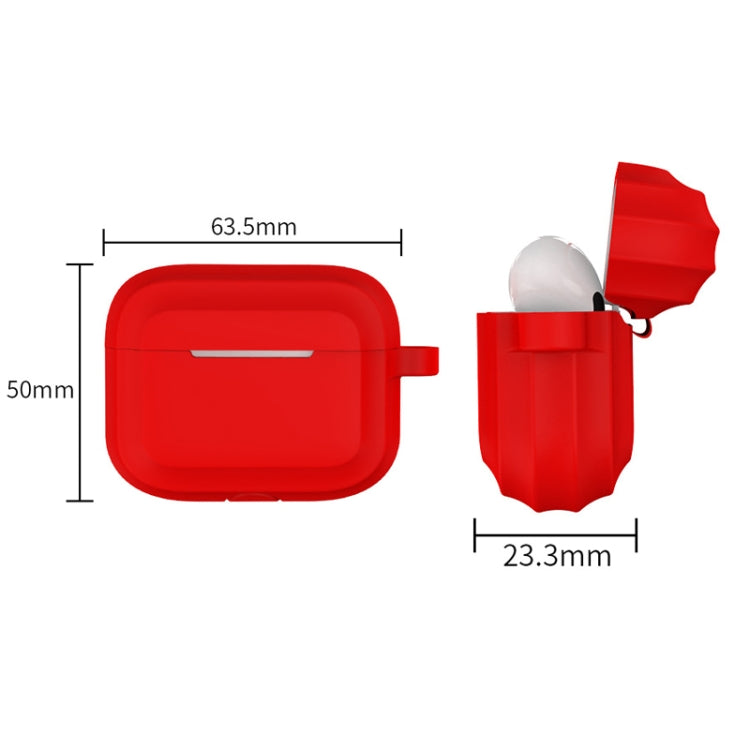 Bluetooth Earphone Soft Silicone Case, For AirPods Pro (Rose Red), For AirPods Pro (Sapphire)����...