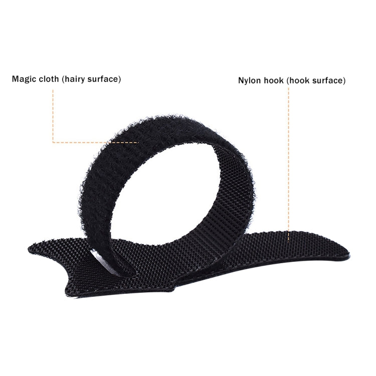 50 PCS  T-shape Self-Adhesive Data Cable Organizer Colorful Bundles, 12 x 120mm Black������������...