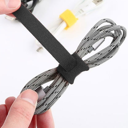 50 PCS  T-shape Self-Adhesive Data Cable Organizer Colorful Bundles, 12 x 120mm Black������������...