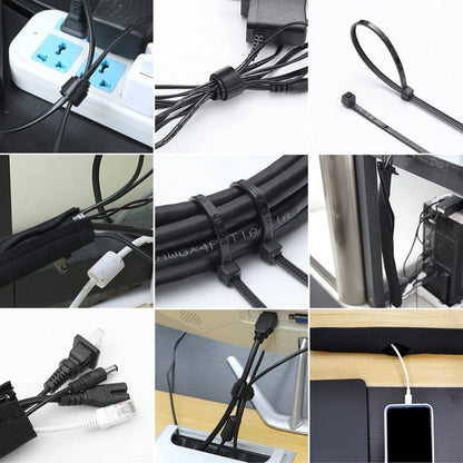 3 In 1 0.5m Kit  Cord Management Organizer Kit Cable Sleeve With Zipper Cable Clip, 5 In 1�������...