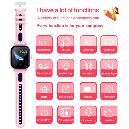 DF70 1.4 Inch 4G GPS + WIFI + LBS Positioning Children Calling Watch With SOS Function, Pink, Blu...