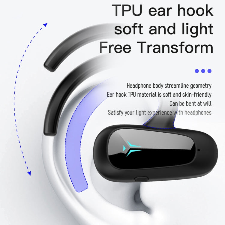 Bone Conduction Concepts Digital Display Stereo Bluetooth Earphones, Style:, Single Ear����������...