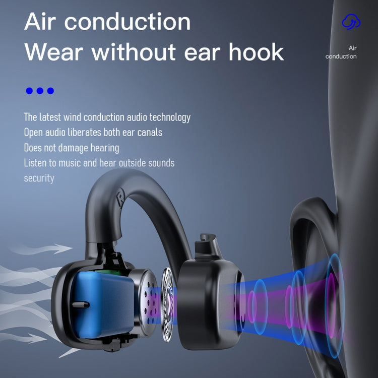 Bone Conduction Concepts Digital Display Stereo Bluetooth Earphones, Style:, Single Ear����������...