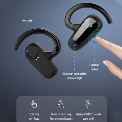 Bone Conduction Concepts Digital Display Stereo Bluetooth Earphones, Style:, Single Ear����������...