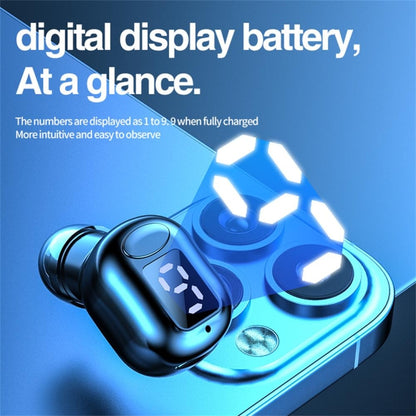 M5 Digital Display Bluetooth Headset Mini In-ear Invisible Headphones, M5 Pink, M5 Green, M5 Blac...