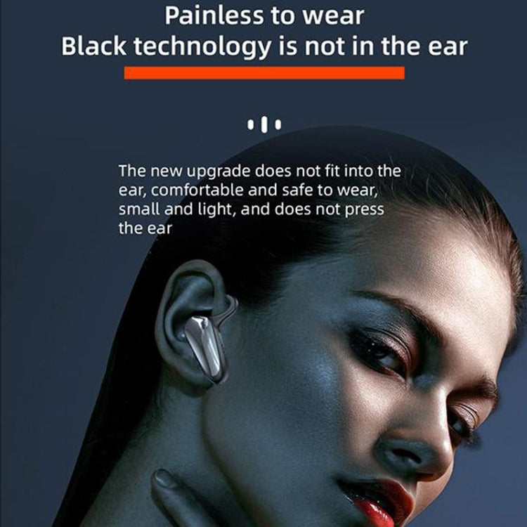 YX02 With Digital Display Hanging Ear Bone Conduction Bluetooth Headset, YX02 Black, YX02 Grey���...