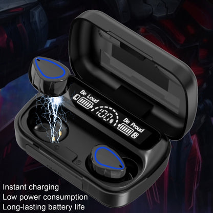 SKY10 Charging Bin Stereo Digital Display Mini Invisible Bluetooth Headset, SKY10 Black