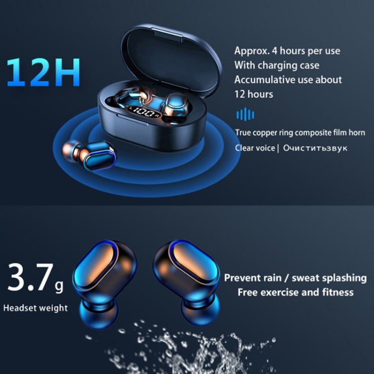 E7s Digital Sports Waterproof TWS Bluetooth 5.0 In-Ear Headphones, E7s (Pink), E7s (Green)�������...
