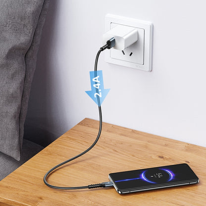 REMAX RC-C008 2.4A TPE Soft Anti-breakage Data Cable,Length 1m