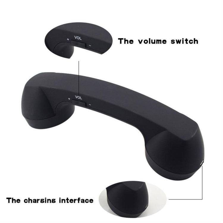Bluetooth Wireless Connection Retro Microphone External Mobile Phone Handset, Bluetooth Black����...