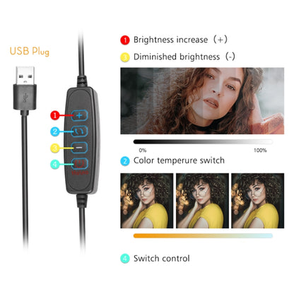 8 Inch 3200-5500K Three-color Temperature Photography Flat-panel Live Fill Light,Spec:, Small Tri...