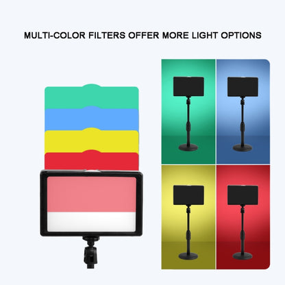 8 Inch 3200-5500K Three-color Temperature Photography Flat-panel Live Fill Light,Spec:, Small Tri...