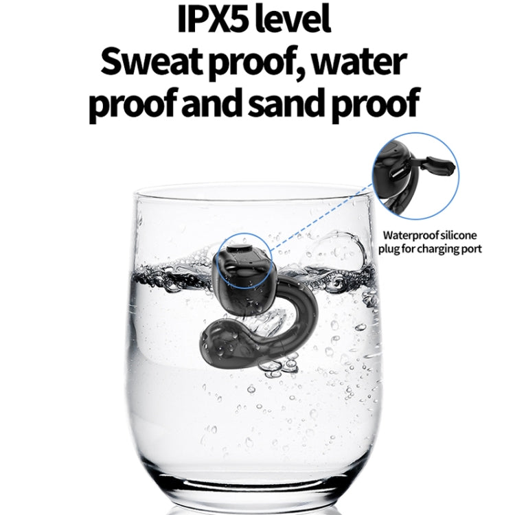 M10 IPX5 Waterproof Ear Clip Bluetooth Earphones, Style:, M10 Single Black, M10 Single White�����...