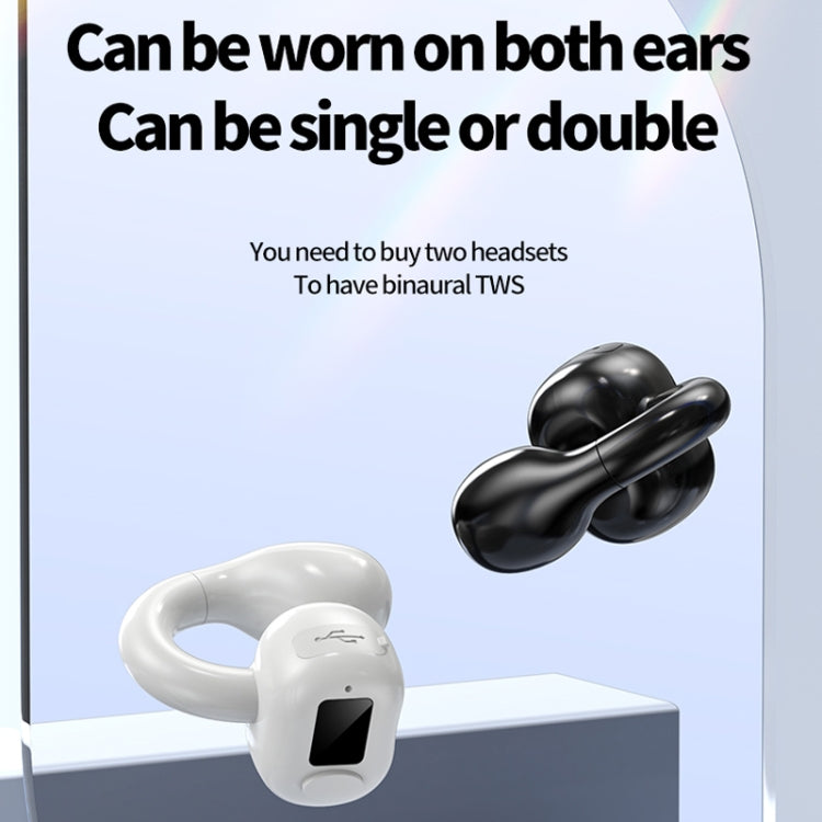 M10 IPX5 Waterproof Ear Clip Bluetooth Earphones, Style:, M10 Single Black, M10 Single White�����...