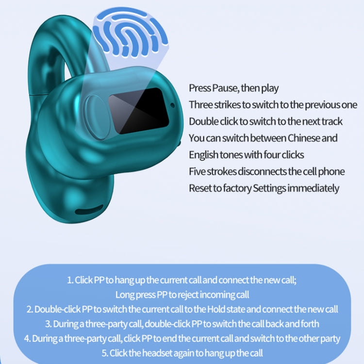 M10 IPX5 Waterproof Ear Clip Bluetooth Earphones, Style:, M10 Single Black, M10 Single White�����...