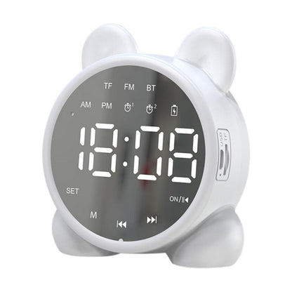 P1 Mini Card Mirror Clock Wireless Bluetooth Speaker with FM Radio