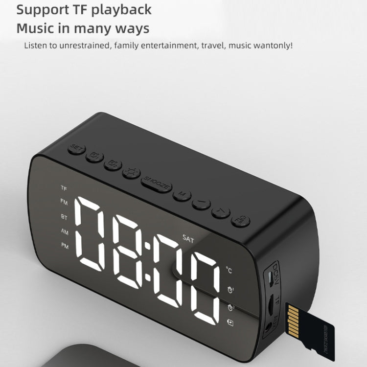 Outdoor Portable Card Bluetooth Speaker Small Clock Radio, Q5 Black 1400mAh, Q5 White 1400mAh